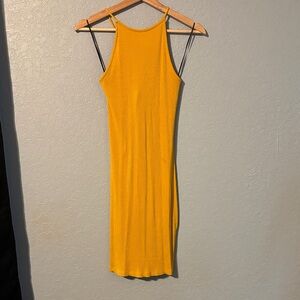 H&M Mustard Midi Dress